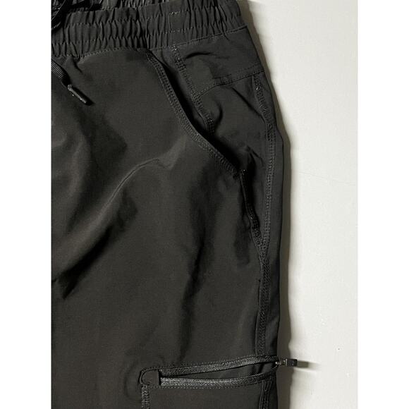 Eddie Bauer Pants Womens 4 Black Fleece Lined Jogger Zip Pockets Hiking Warm - Picture 6 of 13
